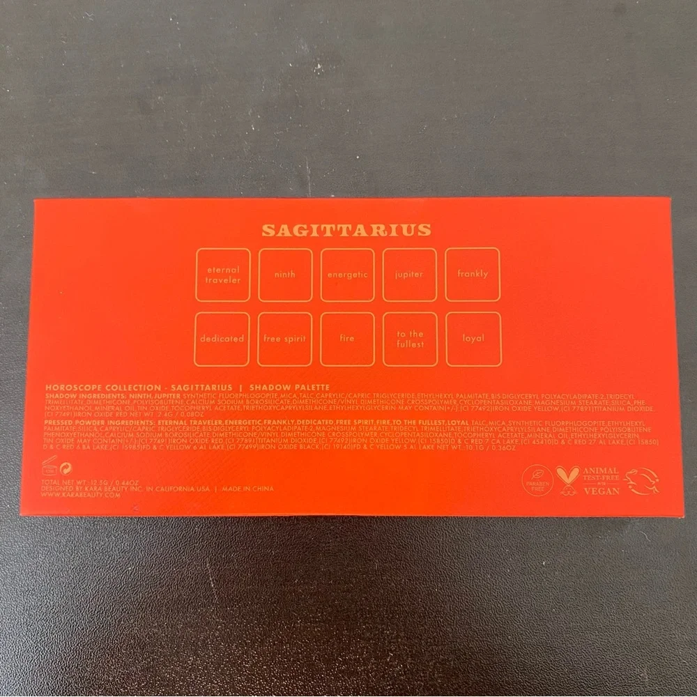 NWOT Kara Beauty Sagittarius Horoscope Eyeshadow Palette